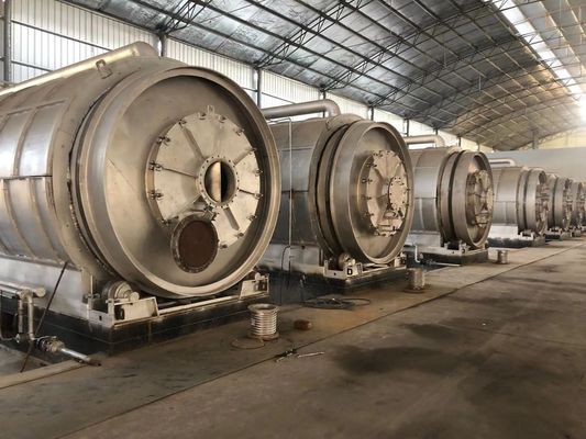 15.5kw Пиролизовая и дистилляционная система для переработки старых шин