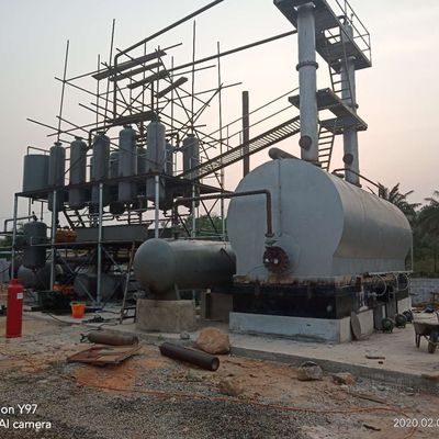 Размер хозяина D1200*3000 мм Маломасштабная отработанная моторная нефтеперерабатывающая фабрика для переработки дизельного топлива