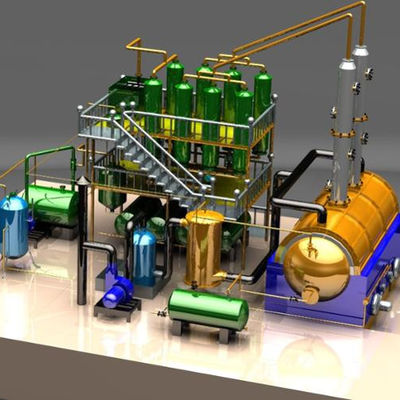 Прямо нагреваемая 25 кВт дистилляционная машина для переработки нефти в дизельное топливо